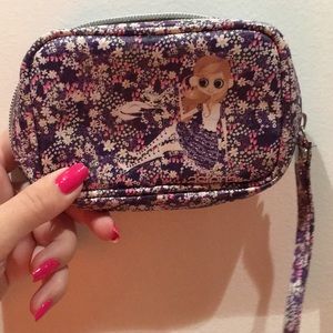 Mini purple floral anime bag